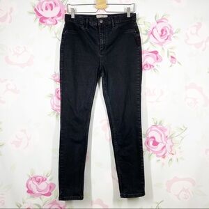 Free People High Rise Black Skinny Denim Jeans 31